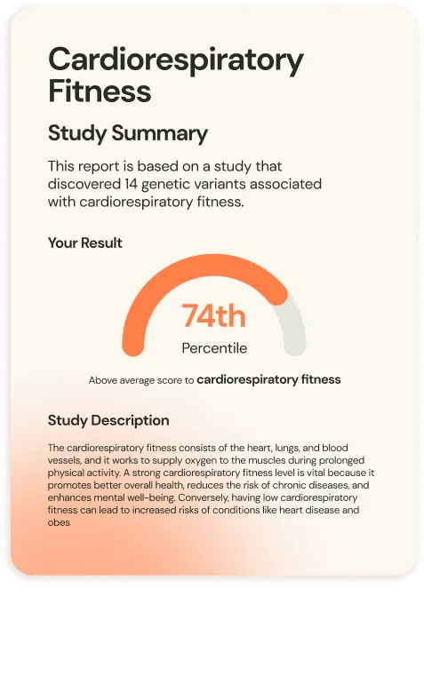 Cardiorespiratory Fitness sample report
